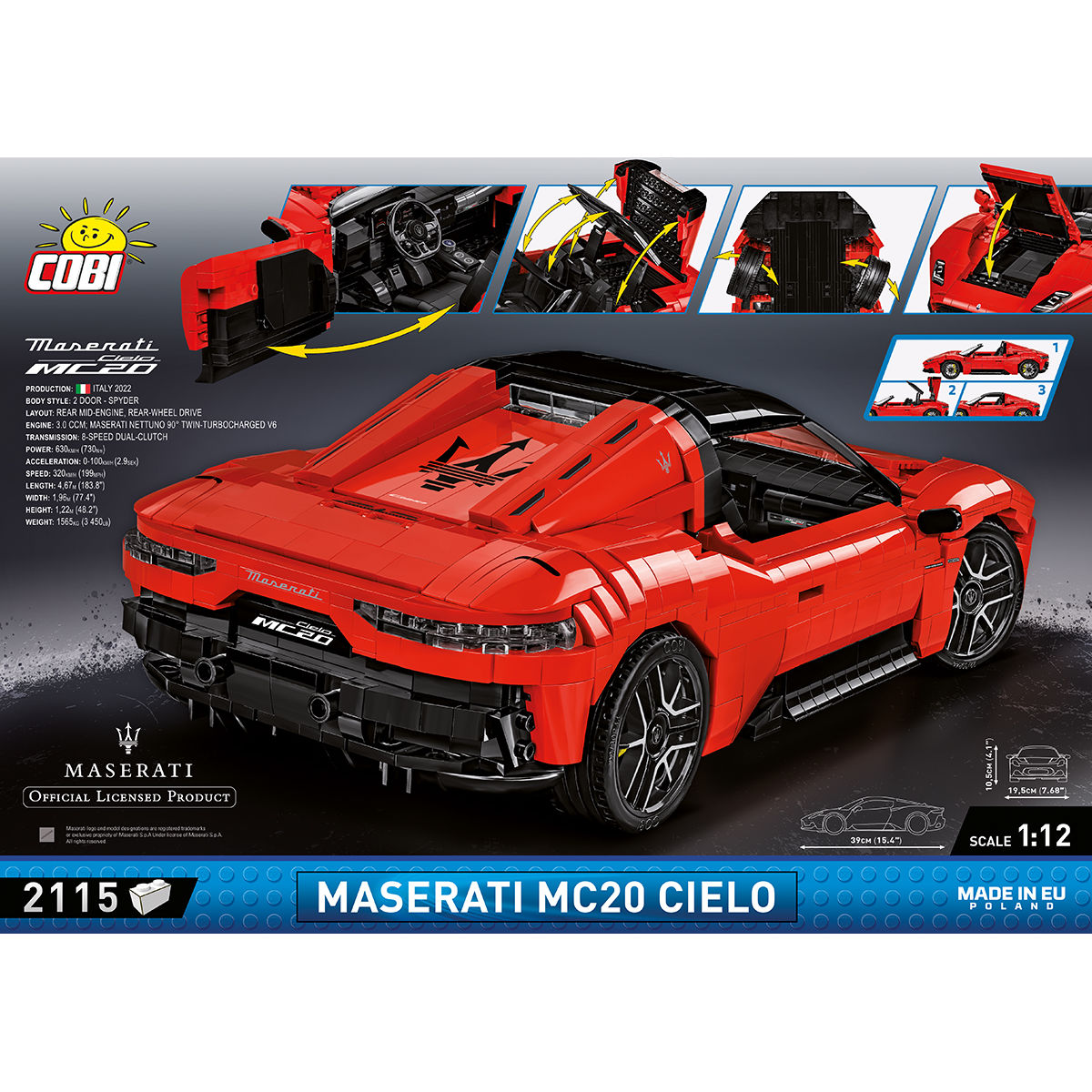 COBI Maserati MC20 Cielo Super Car: Set #24352 – COBI Official Store