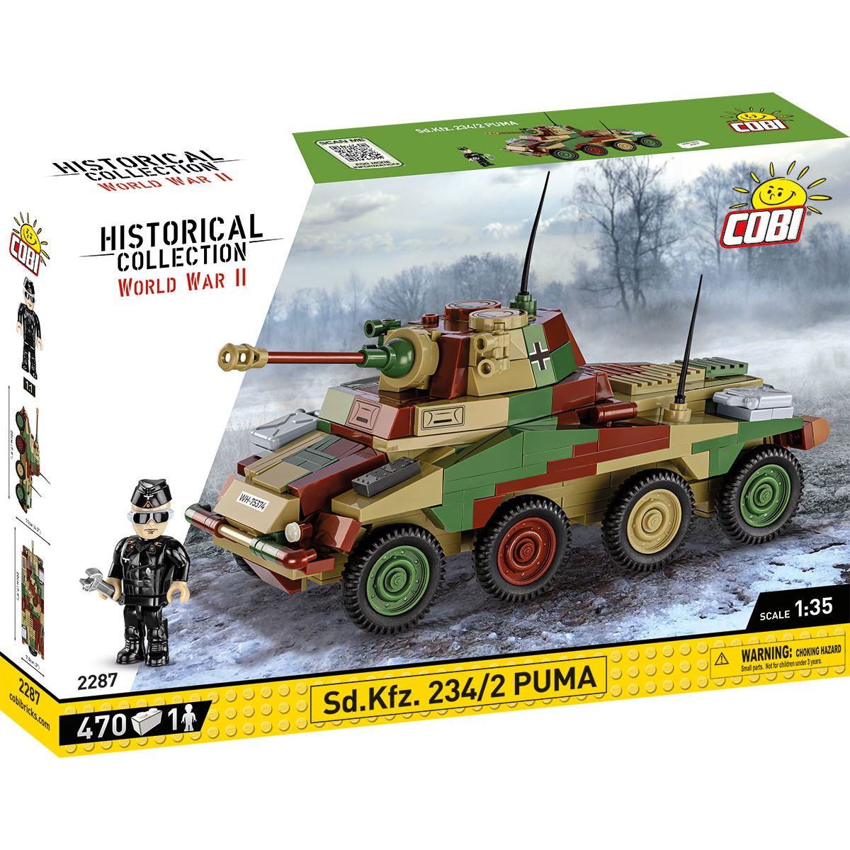 COBI Sd.Kfz. 234/2 PUMA Armored Vehicle : Set #2287