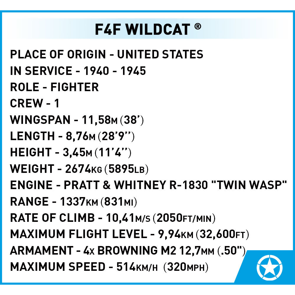 Caza COBI F4F Wildcat: Conjunto n.° 5731