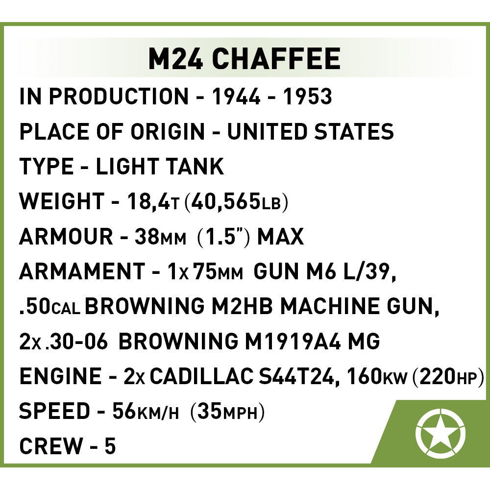 Tanque COBI M24 Chaffee: Juego n.° 2543