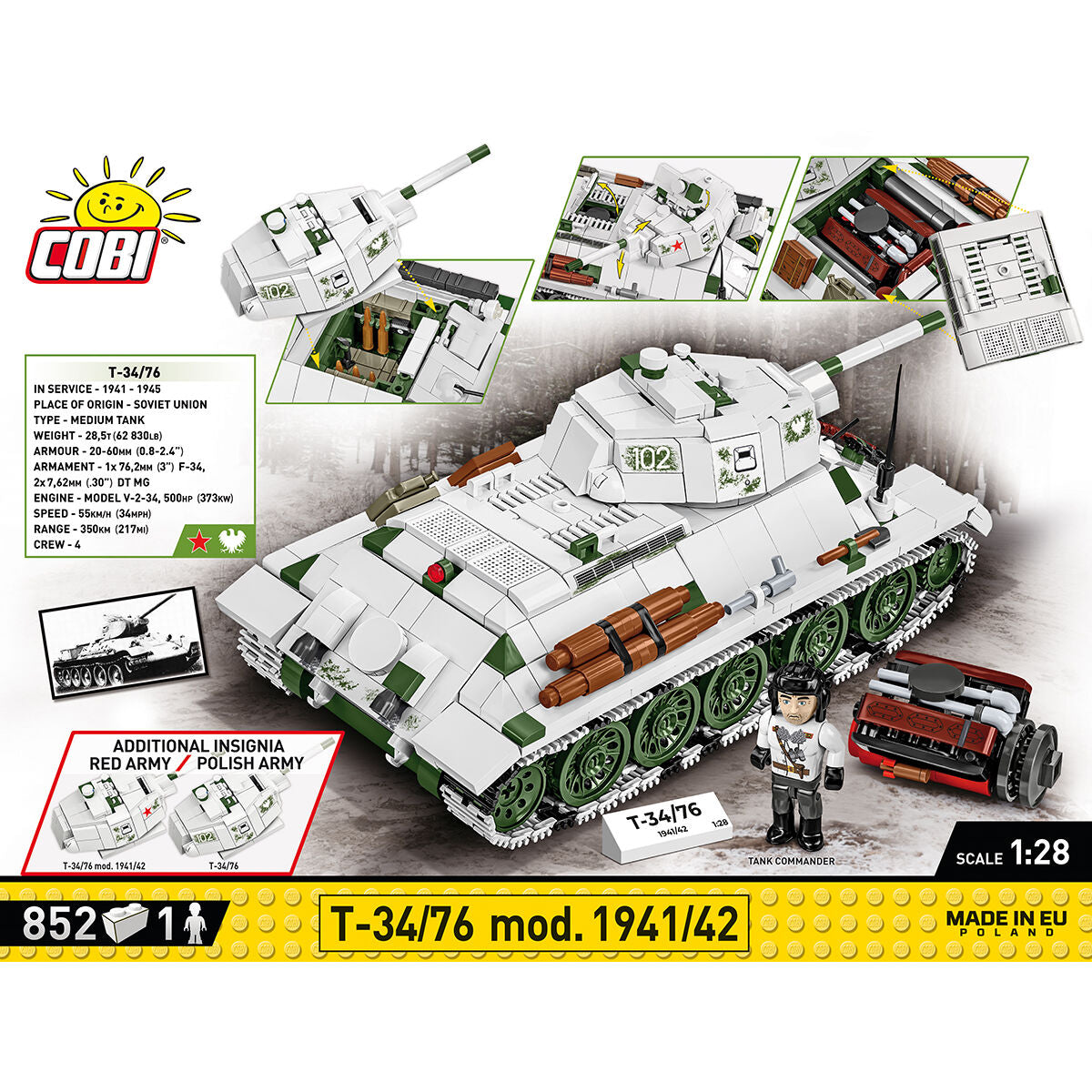 Tanque COBI T-34/76 mod. 1941/42: Conjunto n.° 2595