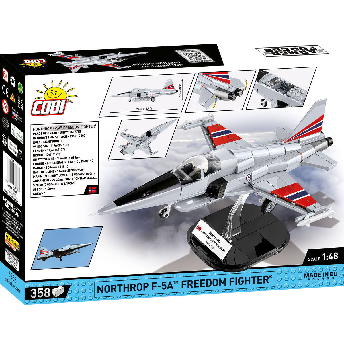 Avión de combate COBI Northrop F-5A Freedom: Conjunto n.° 5858