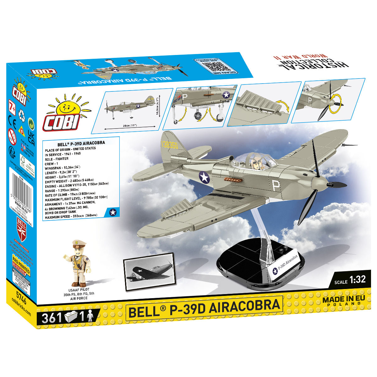 COBI Bell P-39D Airacobra Fighter: Set #5746