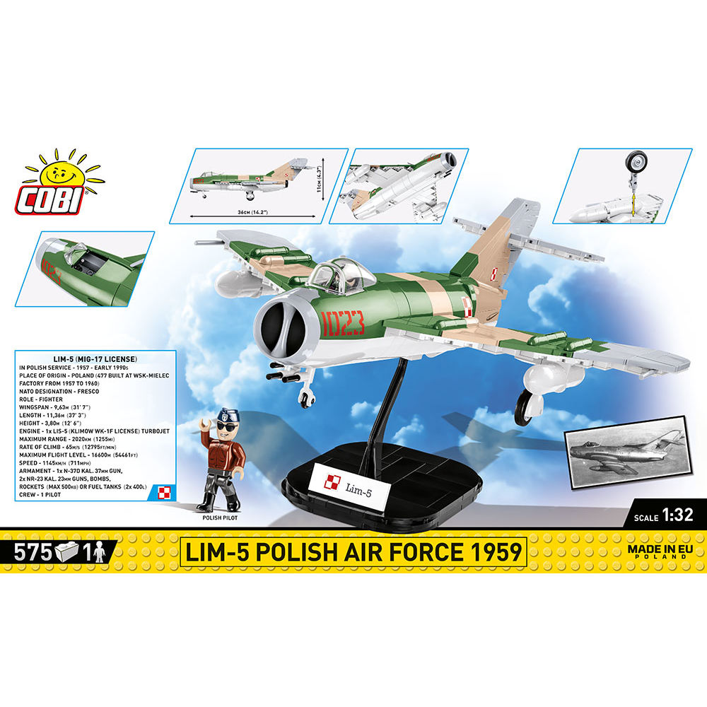 COBI LIM-5 Polish Air Force 1959 Jet: Set #5824