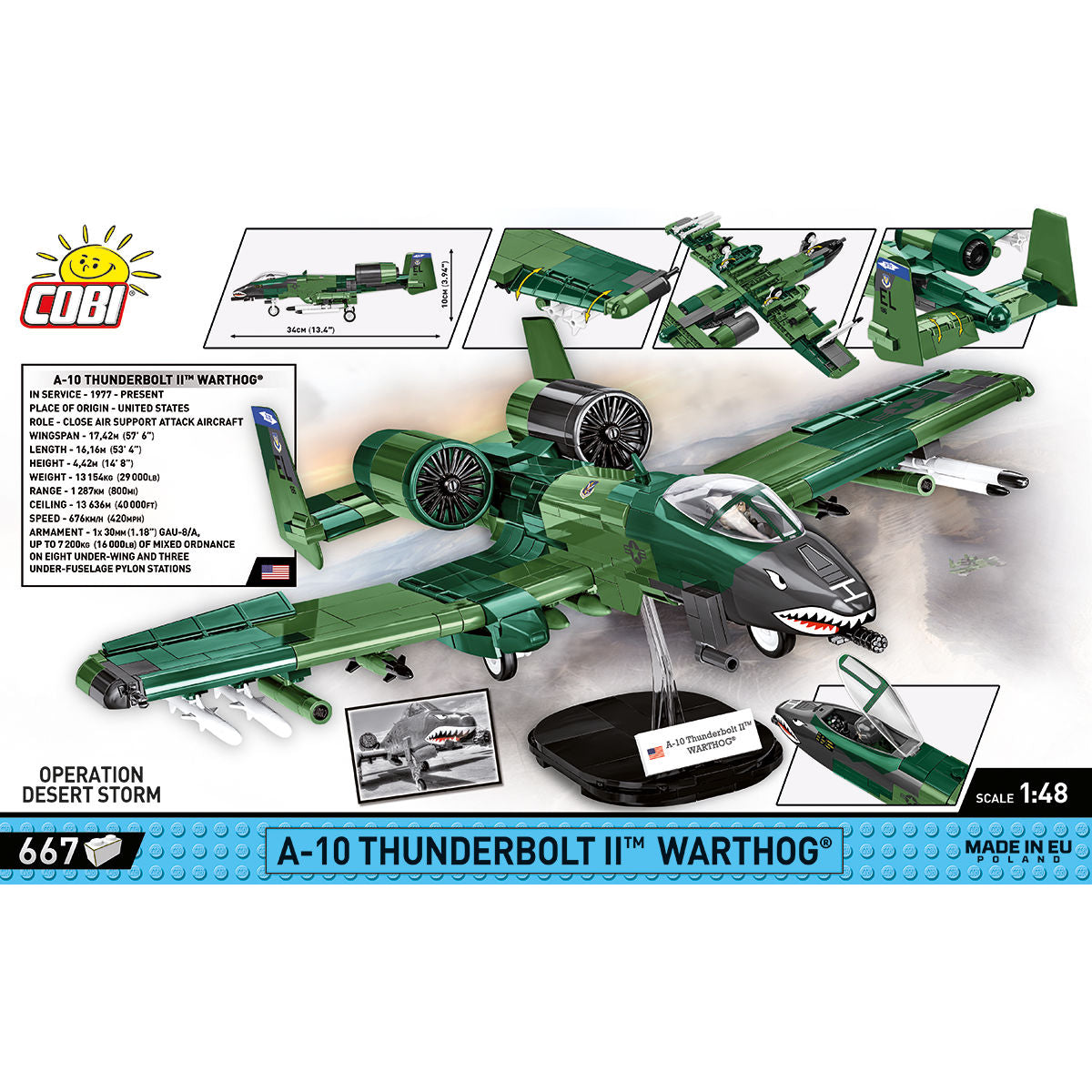 Avión de ataque COBI A-10 Thunderbolt II Warthog: Conjunto n.° 5856