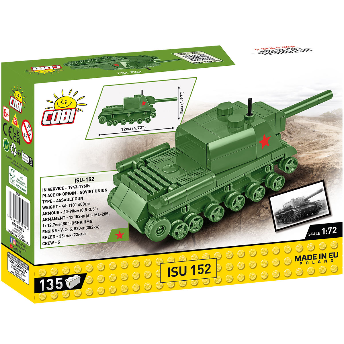 COBI ISU 152 Tank 1:72 Scale: Set #3096