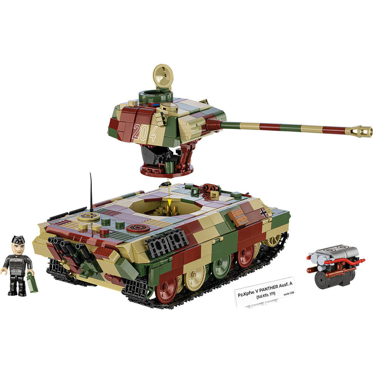 COBI Pz.Kpfw. V PANTHER Ausf. Un tanque: Conjunto #2654