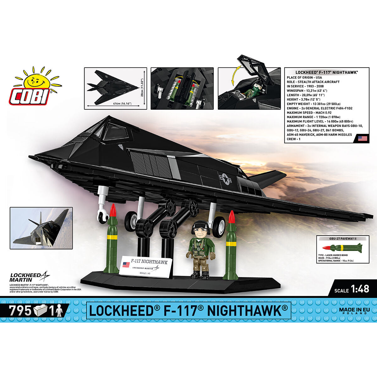 COBI F-117 Nighthawk Stealth Fighter: Set #5903 – COBI Official Store