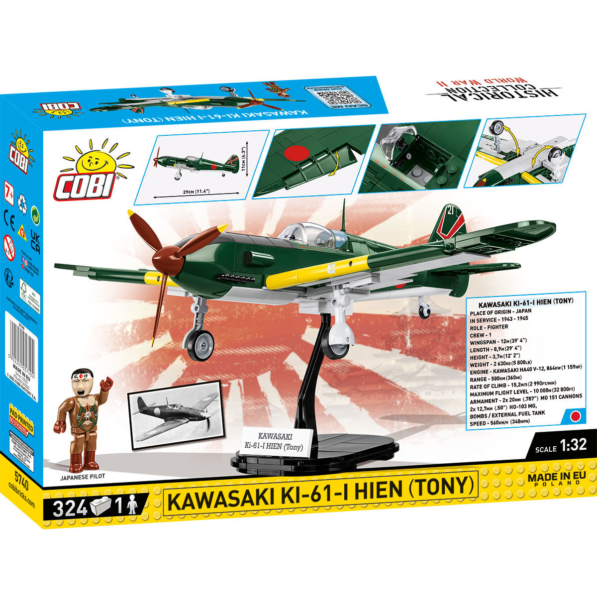 COBI Kawasaki KI-61-I Hien (TONY) : Set #5740 – COBI Official Store
