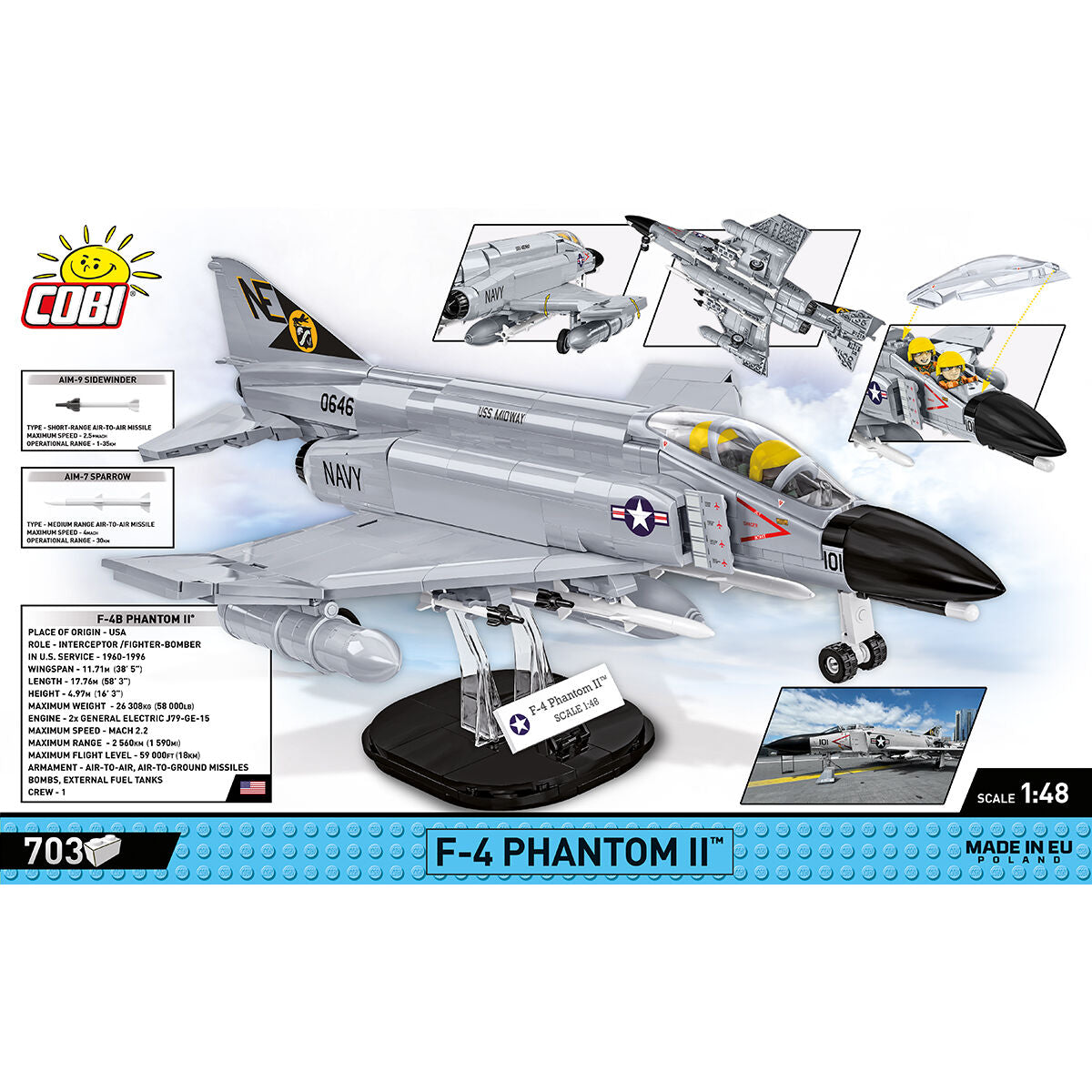 COBI F-4 Phantom II Jet Fighter: Set #5897 – COBI Official Store