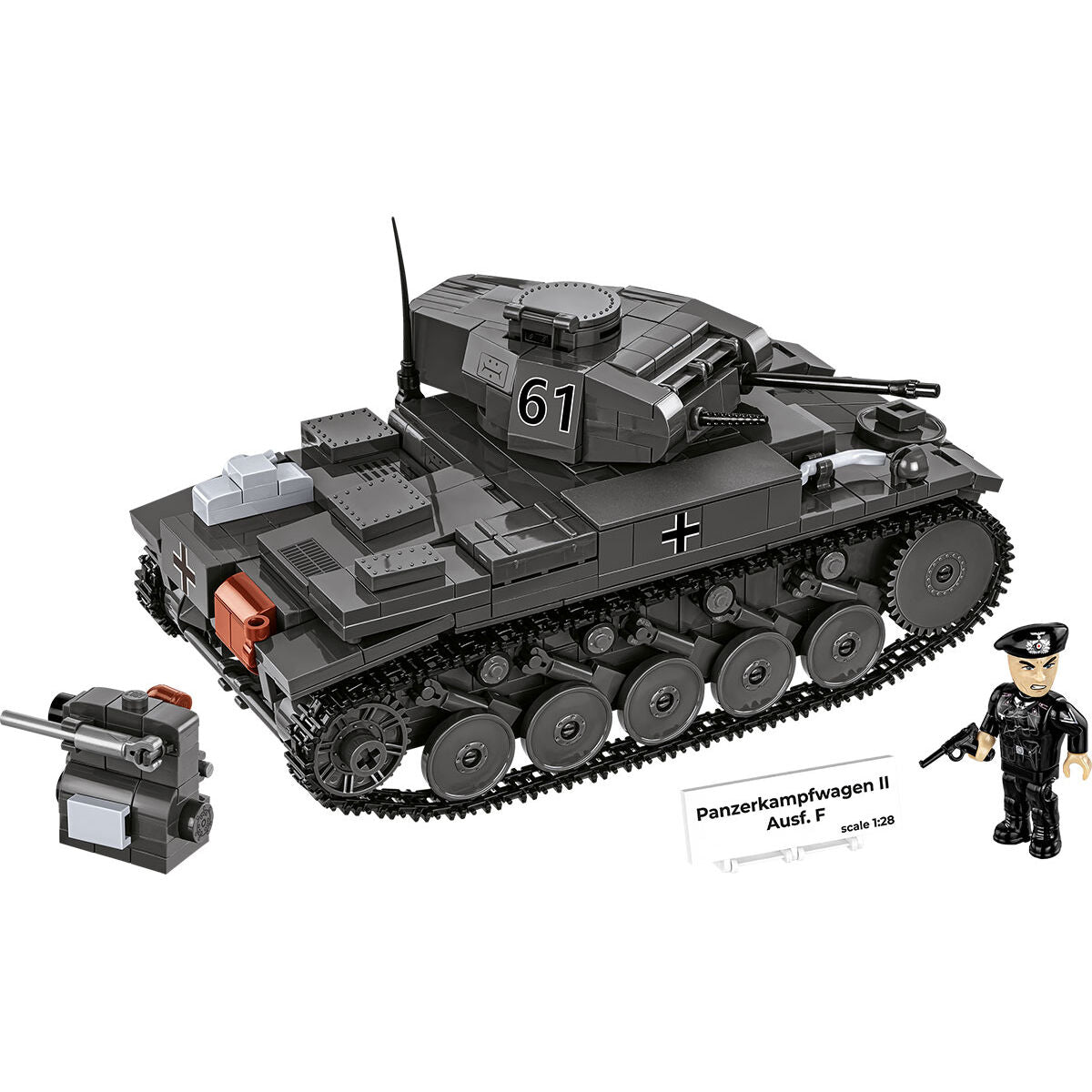 COBI PanzerKampWagen II Ausf. F Tank : Set #2597