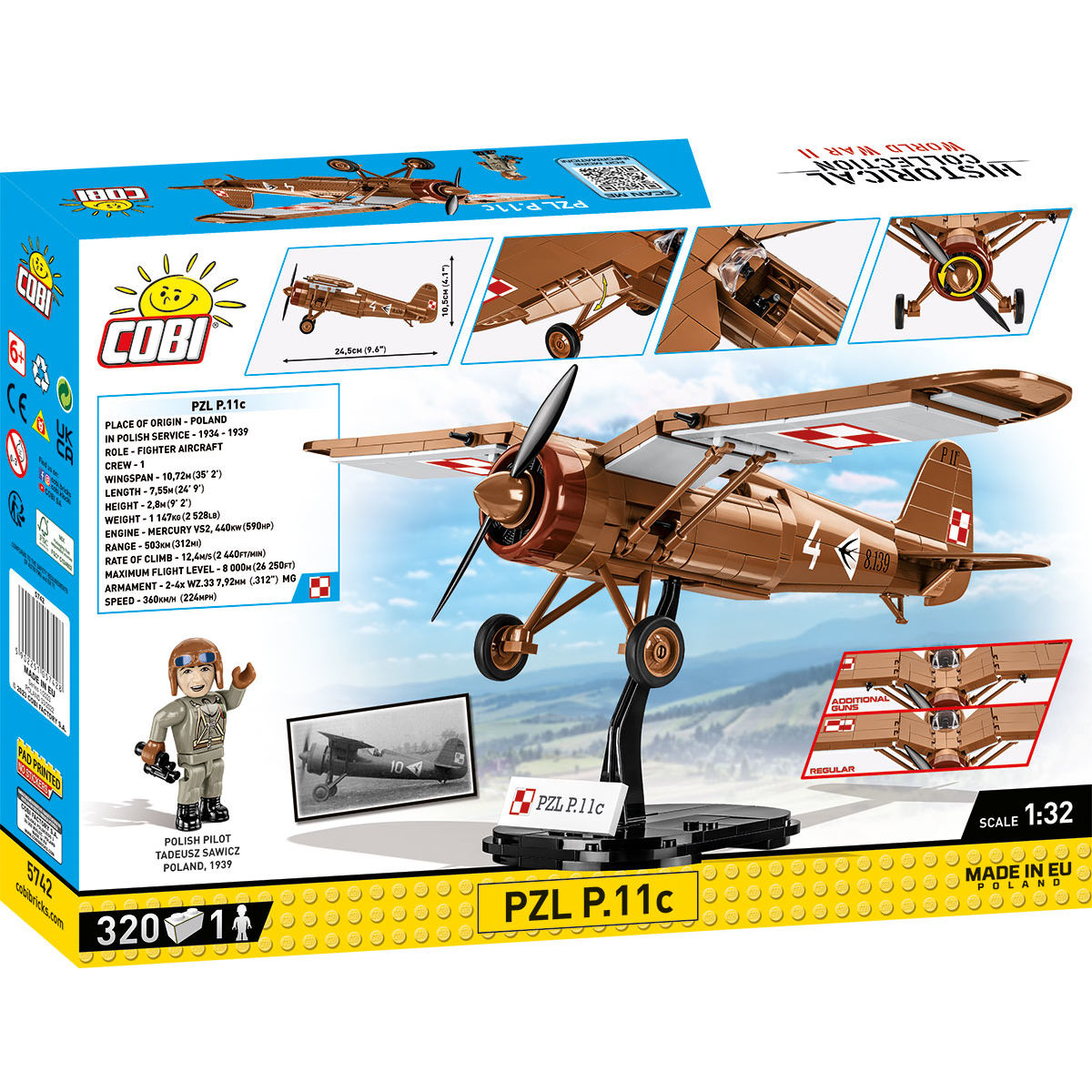 Avión de combate COBI PZL P.11c: Colección n.° 5742