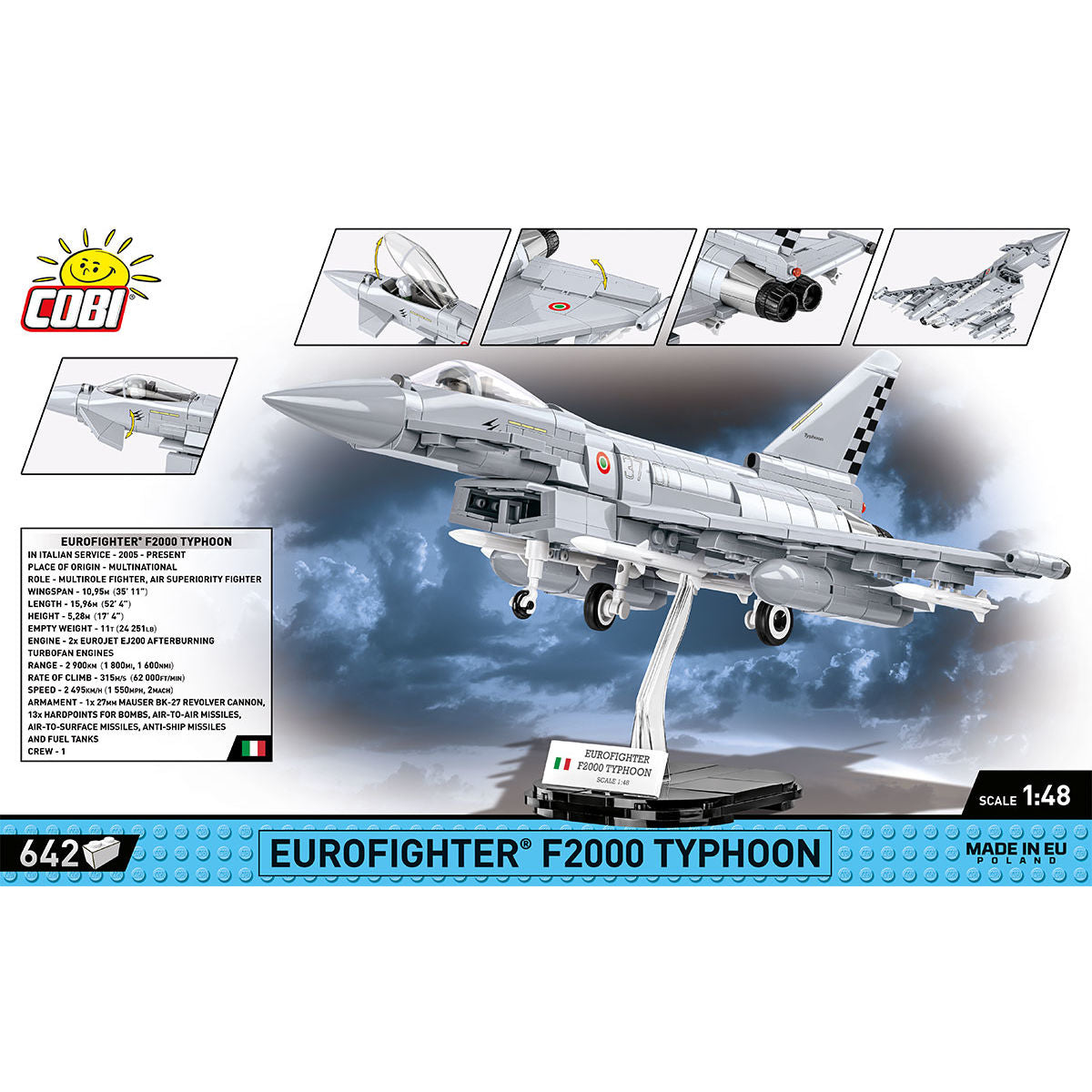 COBI Eurofighter F2000 Typhoon Fighter (Italia): Set n.° 5849