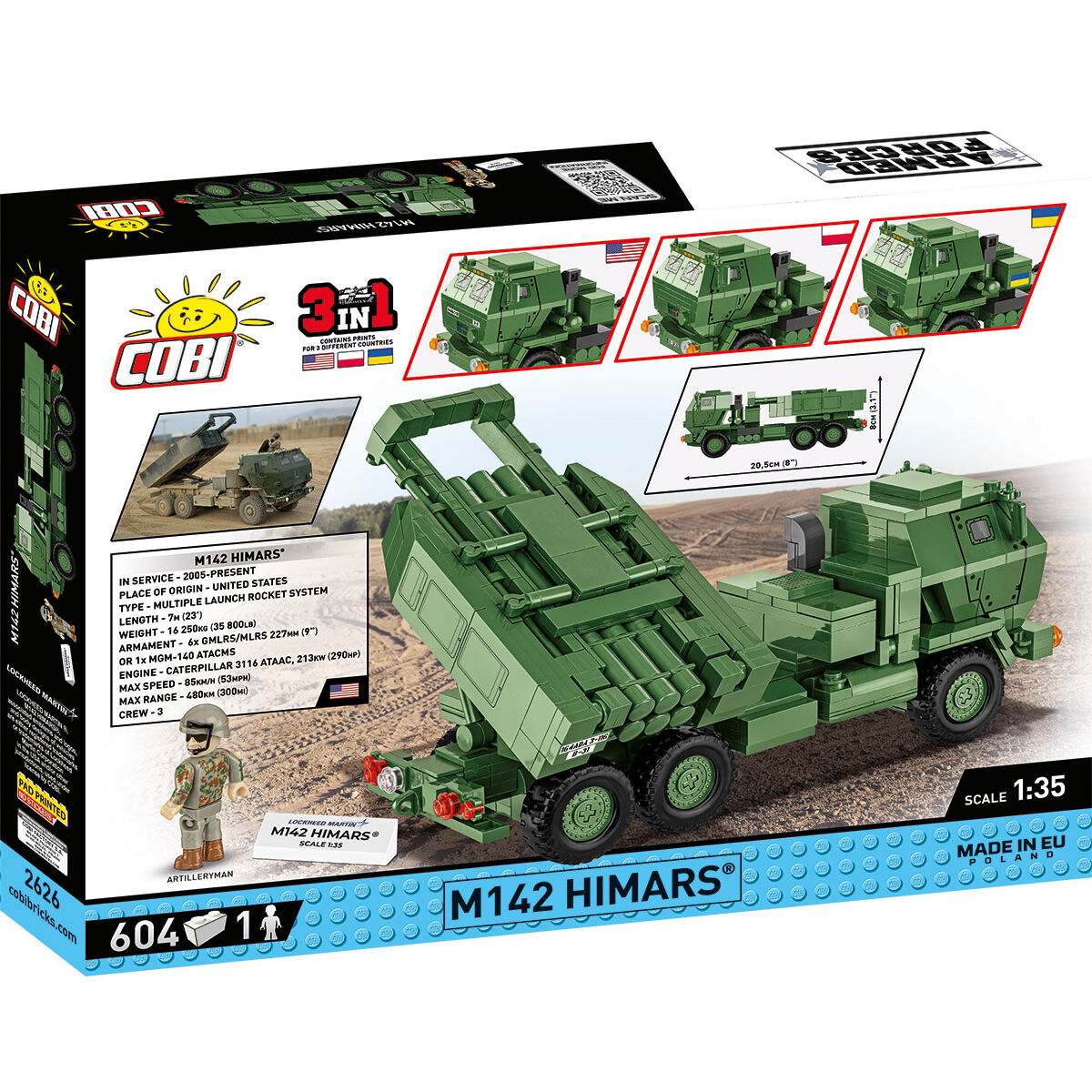 COBI M142 Himars Multiple Rocket Launcher: Set #2626 – COBI