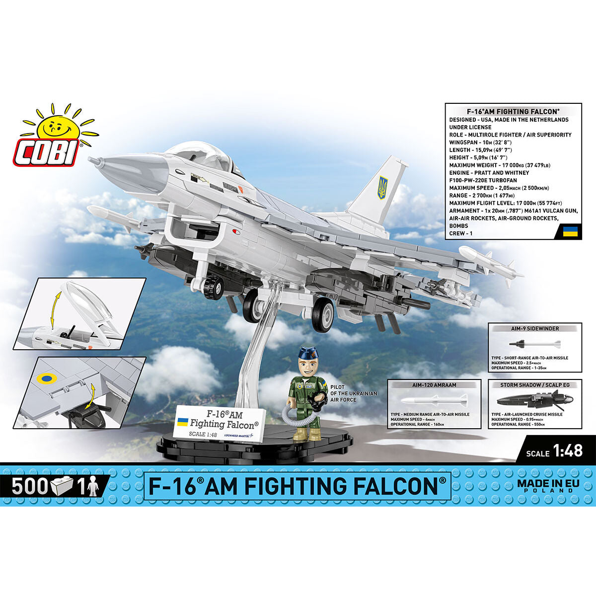 COBI F-16 AM Fighting Falcon Fighter : Set #5893 – COBI Official Store