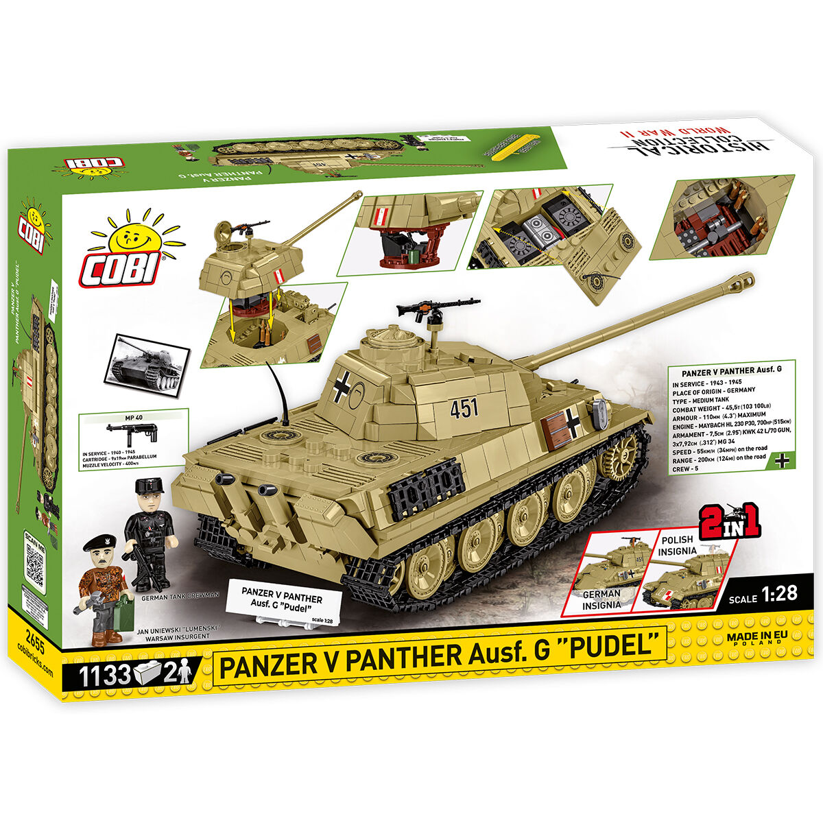COBI PanzerKampfWagen V PANTHER Ausf. Tanque G 