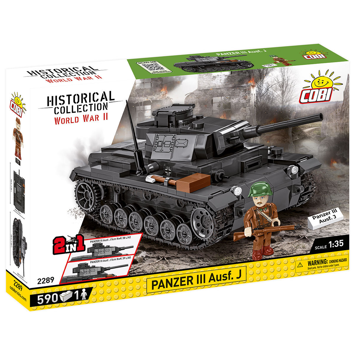 COBI Panzer III Ausf. J Tank : Set #2289