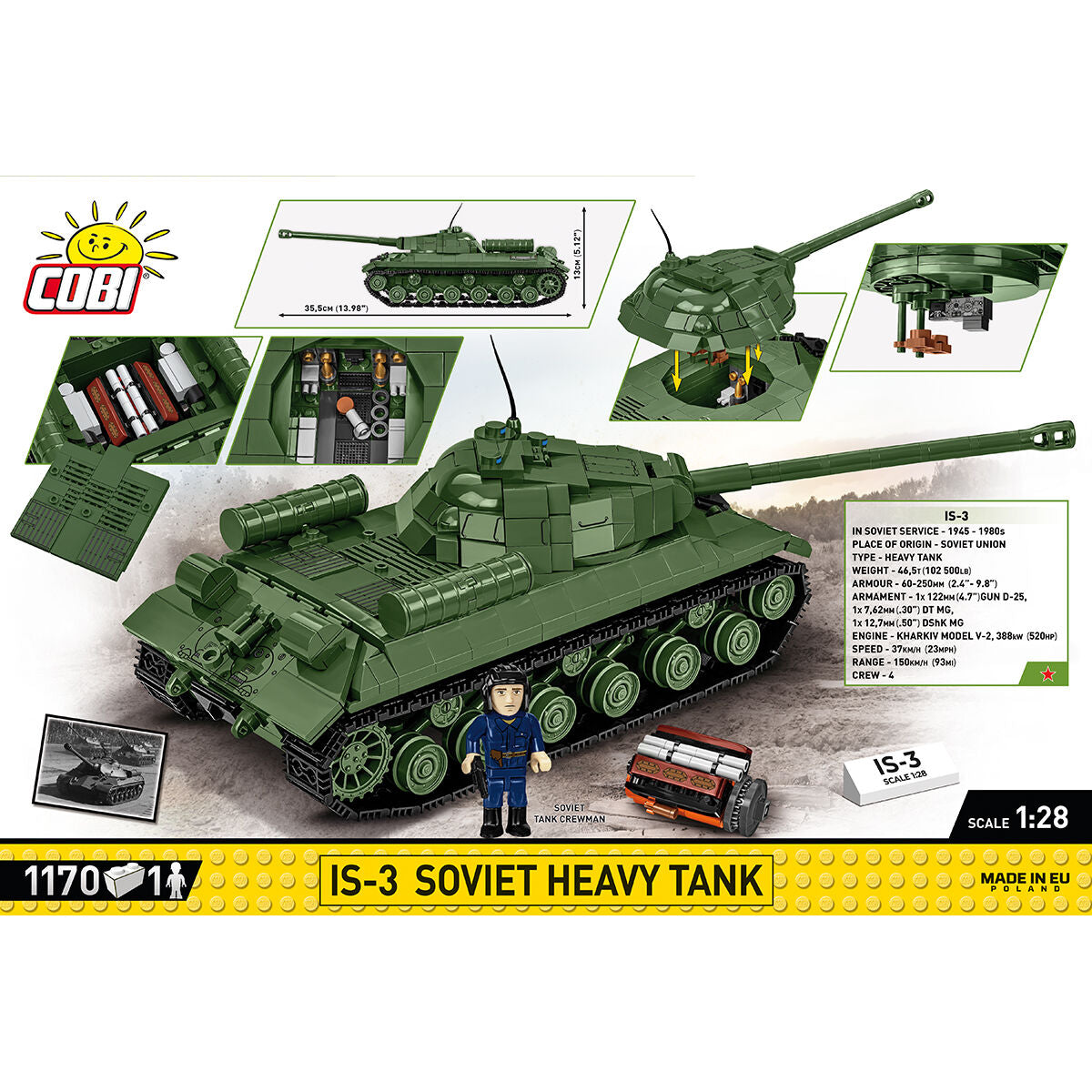 COBI IS-3 Soviet Heavy Tank: Set #2590